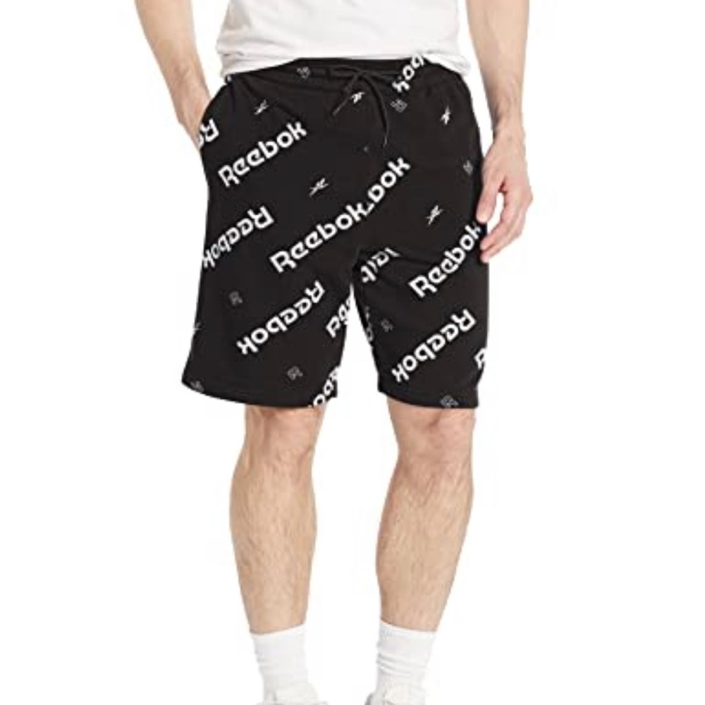 Reebok Pattern Shorts Black Multiple Size Available Small Medium XL 2XL